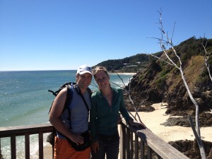 Aussichtspunkt am Beach von Byron Bay