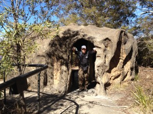 Benny zum Eingang der Blue Mountains
